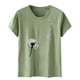 thumbnail image 3 of Gibobby Blusa Casual de Mujer Camiseta manga corta con cuello redondo y estampado diente león para mujer(Verde,G), 3 of 4