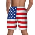 thumbnail image 2 of Lsque Mens Swim Trunks America Flags3 Pattern - Bathing Suit Compression Liner - Beach Swim Shorts Swimwear - (S-3XL) - Stretch Quick Dry -X-Large, 2 of 9