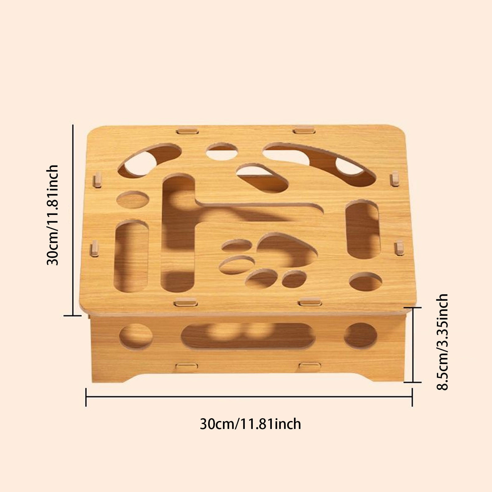 Pet Toys Enrichment Puzzle for Indoor Cats Cat Nail File Scratcher Interactive Wand Set Wooden Metal Mix for Grooming Play and Mental Stimulation