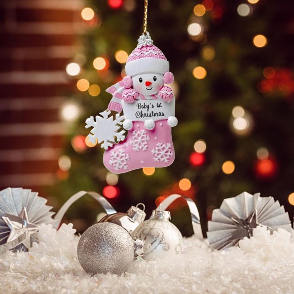 Christmas Tree Decorations,Christmas Tree Ornaments,Christmas Socks-Snowman Decoration-Gift Decoration-Hanging Christmas Tree Hanging Resin,Ornaments for Christmas Trees,Christmas Tree Ribbon