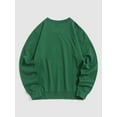 thumbnail image 3 of ZAFUL for Junior Crew Neck New York Print Sweatshirt Deep Green S, 3 of 4