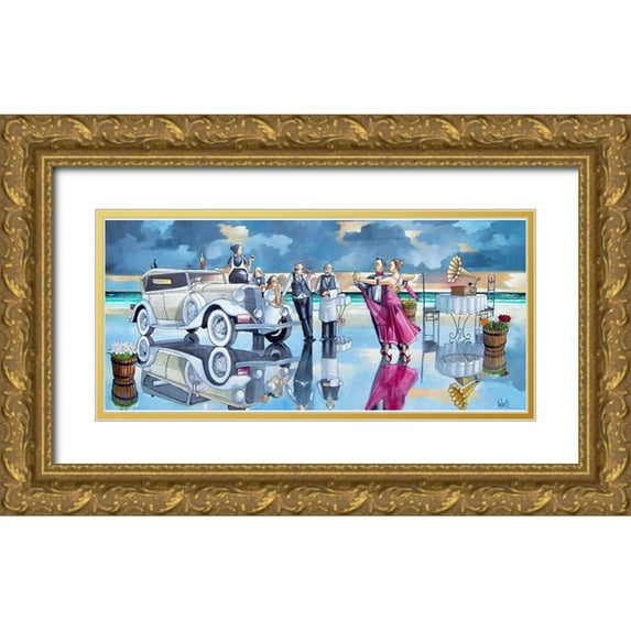 West, Ronald 14x9 Gold Ornate Wood Framed with Double Matting Museum Art Print Titled - Dance Me to the End of Love