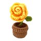 thumbnail image 5 of Centros de mesa Flores De Ganchillo Hechas A Mano Mini Flores En Maceta Maceta Accesorios Para Automóviles Amarillo Fanmusic Centros de mesa, 5 of 7