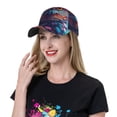 thumbnail image 5 of Pofeuu Colorful Feather Owl Print Adult Adjustable Embroidered Graphic Baseball Hat for Men and Women, 5 of 6