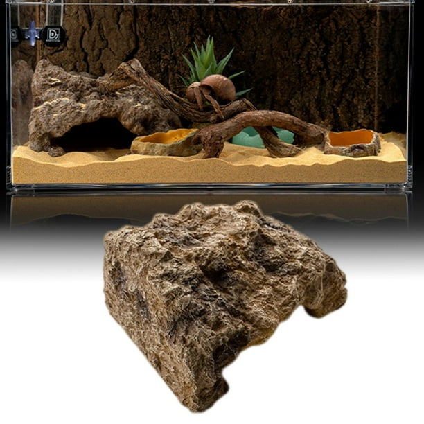 Decoración de Cueva para Terrario Tortuga Pequeña Perfecl