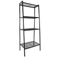thumbnail image 2 of Heavy Duty 4-Tier Black Metal Bookshelf - 58" Tall Storage Shelves for Home Office, Holds 88 lbs per Tier, Easy Assembly, 2 of 14
