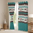 thumbnail image 3 of Homewish Southwestern Retro Horseshoe Black Out Curtains,Rustic Farmhouse Cabin Curtains Pack of 2 (42x63 Each),Vintage Cyan Texas Star Bedroom Curtains For Adult,Ultra Soft Home Decor, 3 of 6