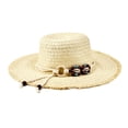 thumbnail image 2 of Yifymode Womens Beach Sun Straw Hat Summer Floppy Wide Brim Foldable Packable | Packable & Travel Friendly：Suitable for beach, outdoor activities, 2 of 6