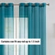 thumbnail image 3 of Cortina de ventana HLC.ME semitransparente de gasa, 2 paneles, 54 x 84 cm, color aguamarina, 3 of 9