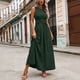 thumbnail image 2 of Vestido de Camiseta Negra para las Mujeres Casual Sólido Cuello Redondo sin Mangas Elegante Suelto Vestido Largo para Cualquier Ocasión, 2 of 5