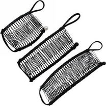 3 Pieces Banana Hair Clips Clincher Comb, Casewin Banana Hair Grip No Crease Hair Clips for Natural Curly Thick Wavy Hair Ponytail Style and Up-Do (Black)