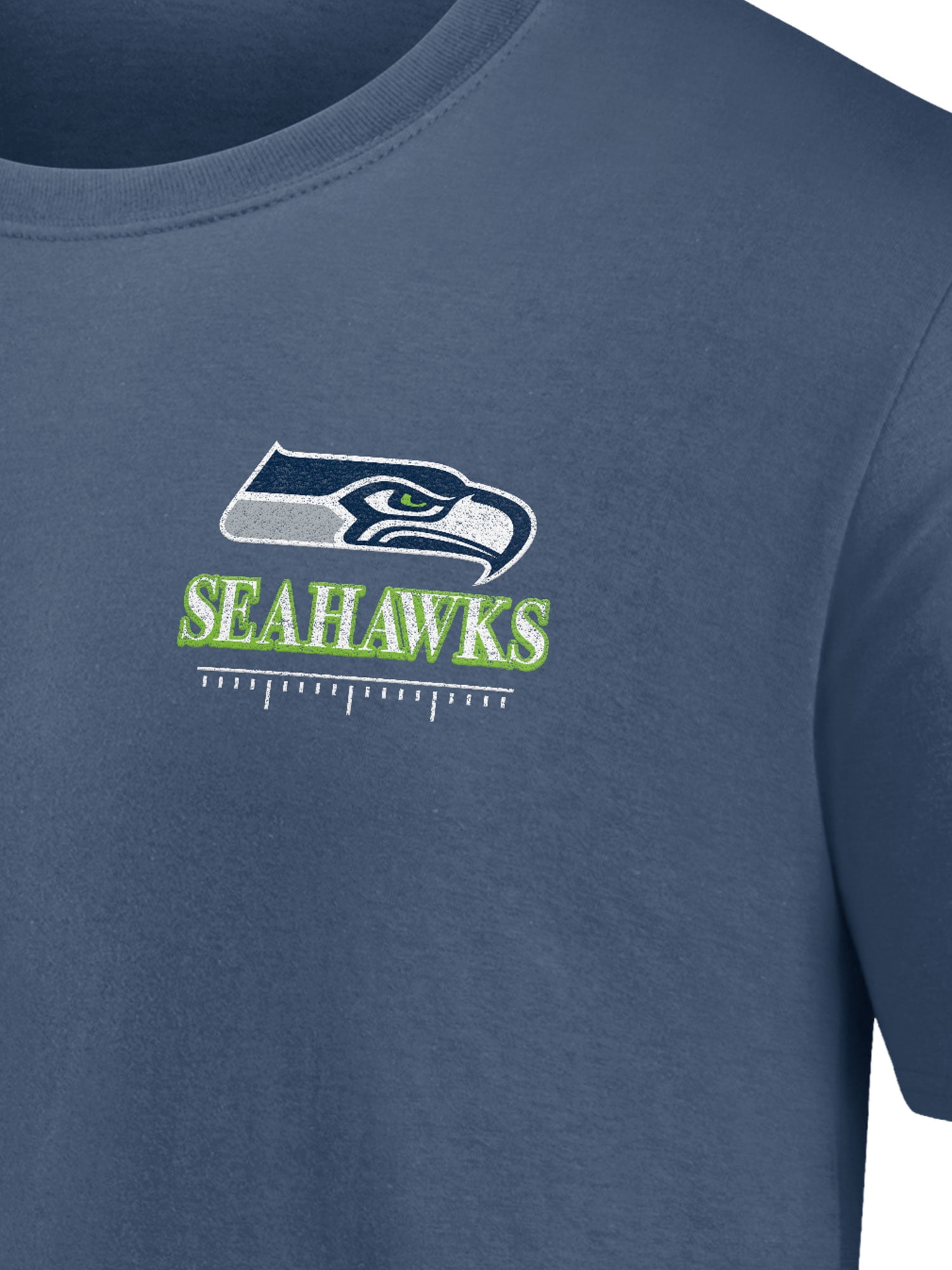 NFL Seattle Seahawks Men's Cotton Faded Navy Short Sleeve T-Shirt