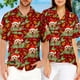 thumbnail image 3 of Camisa hawaiana con estampado de bastón de caramelo y pan de jengibre para hombre, camisa fresca de verano para mujer y niño, camisetas de manga corta con cara de perro, regalo de vacaciones, 3 of 4
