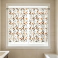 thumbnail image 5 of 2 Panel Fall Kitchen Curtains, Vintage Autumnal Theme Farmhouse Vibe Wild Flowers Curtains, Window Drapes Set for Kitchen Cafe Decor - 27.5X47'', 5 of 7