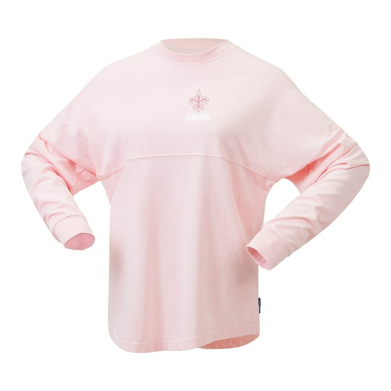 Women s Fanatics Pink New Orleans Saints Millennial Spirit Jersey T Shirt Walmart