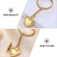 thumbnail image 2 of Shisuyan Stainless Steel Photo Box Keychain Golden 1Pack 3.3x0.9In, 2 of 8