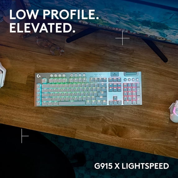 Restored G915 X LIGHTSPEED Wireless Low Profile Gaming Keyboard - White