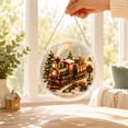 thumbnail image 4 of Christmas Suncatcher 7.5", Acrylic Train Puzzle Window Hanging Ornament, Clear Suncatcher Decor for Home, 1 Pack, 4 of 6