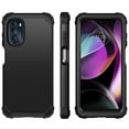 thumbnail image 3 of Dteck for Motorola Moto G 5G 2022 Case, Shockproof Heavy Duty Protection Soft Silicone Rubber Bumper+Hard Plastic Hybrid Protective Case for Motorola Moto G 5G (6.5" Display) 2022, Black, 3 of 8