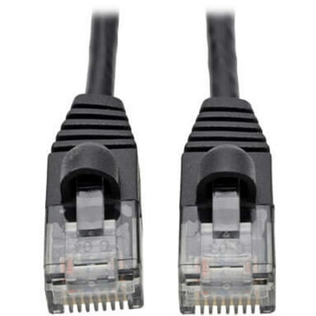 UPC: 0037332203670 | Tripp Lite Cat6a Gigabit Snagless Molded Slim UTP Network Patch Cable (RJ45 M/M) Black 1 ft.