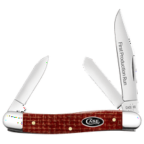 Case XX Knives Medium Stockman 1st Run Dark Red Micarta Carbon Steel 1/250 Pocket Knife