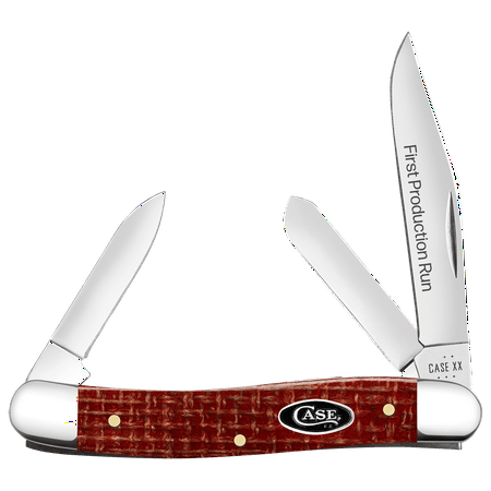 Case XX Knives Medium Stockman 1st Run Dark Red Micarta 82272 Carbon Steel 1/250 Pocket Knife