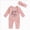 O97-Pink, variant on 3-6 Months Newborn Newborn Outfit Girl Long Sleeve Letter Romper Ribbed Knit Jumpsuit Baby Girl Preemie Outfit