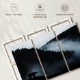 thumbnail image 6 of Elephant Stock Foggy Mountain Bear Wall Art - Horizontal Multi Panel Canvas - Living Room Wall Decor - Nature Multi Panel - Black And White Decor - 74" x 48", 6 of 8