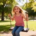 thumbnail image 3 of Eltusu Girls Tank Tops, Plaid Crew Neck Fashion Summer Sleeveless T-Shirts Red Size 10-12 T, 3 of 6