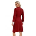 thumbnail image 2 of Valcatch Women's Robes Long Sleeve V-neck Bathrobe Soft Cotton Lace Ladies Loungewear, 2 of 5