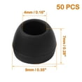 thumbnail image 4 of Unique Bargains 50 Pcs Black Silicone Earbud Tips 9 x 7mm Earphone Cap Pads Tip Cover Replacement, 4 of 7