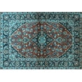 thumbnail image 1 of Ahgly Company Indoor Rectangle Medallion Light Blue Traditional Area Rugs, 8' x 10', 1 of 4