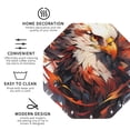 thumbnail image 3 of Disketp Colorful Abstract Eagle Funny Coasters,4 Pcs Leather Coasters with Holder, Perfect Housewarming Hostess Gifts,Protect Furniture from Water Marks Scratch and Damage-Octagon, 3 of 6