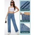 thumbnail image 4 of Tapata Women's 26"/28"/30"/32"/34" Cargo Jeans Straight Leg Short Petite Regular Tall Denim Relaxed Y2K Pants, 4 of 6