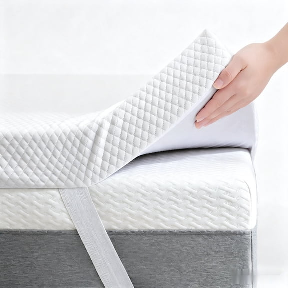 2 Inch Gel Memory Foam Mattress Topper Twin Size, Ventilated High Density Pad for Back Pain, Bed Topper with Removable Soft Cover, CertiPUR-US Certified