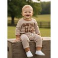 thumbnail image 5 of BemeyourBBs Auntie's Little Bestie Toddler Baby Boy 2 Piece Outfits Long Sleeve Letter Embroidery Waffle Knit Sweatshirt Pants Set Kids Spring Fall Winter Clothes, 5 of 9