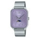 thumbnail image 1 of Casio Standard Analog Moon Phase Stainless Steel Purple Dial Quartz MTP-M305D-6AV Men's Watch, 1 of 3