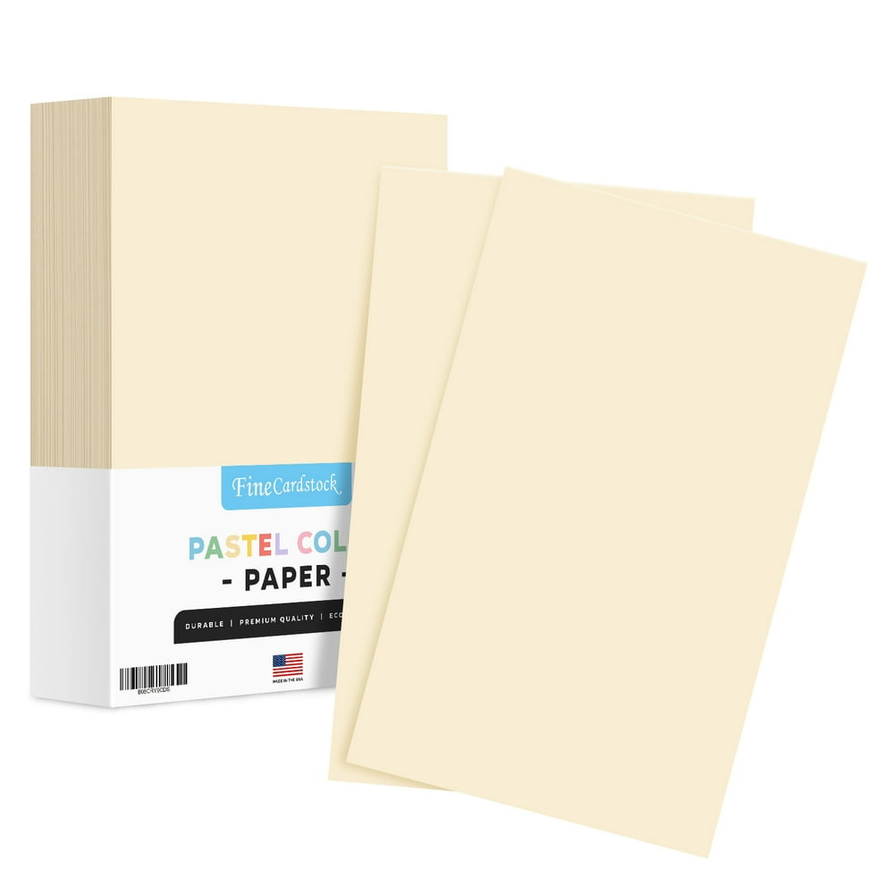 Cream Pastel Color Paper 20lb. Size 8.5 X 14 Legal/Menu Size 500