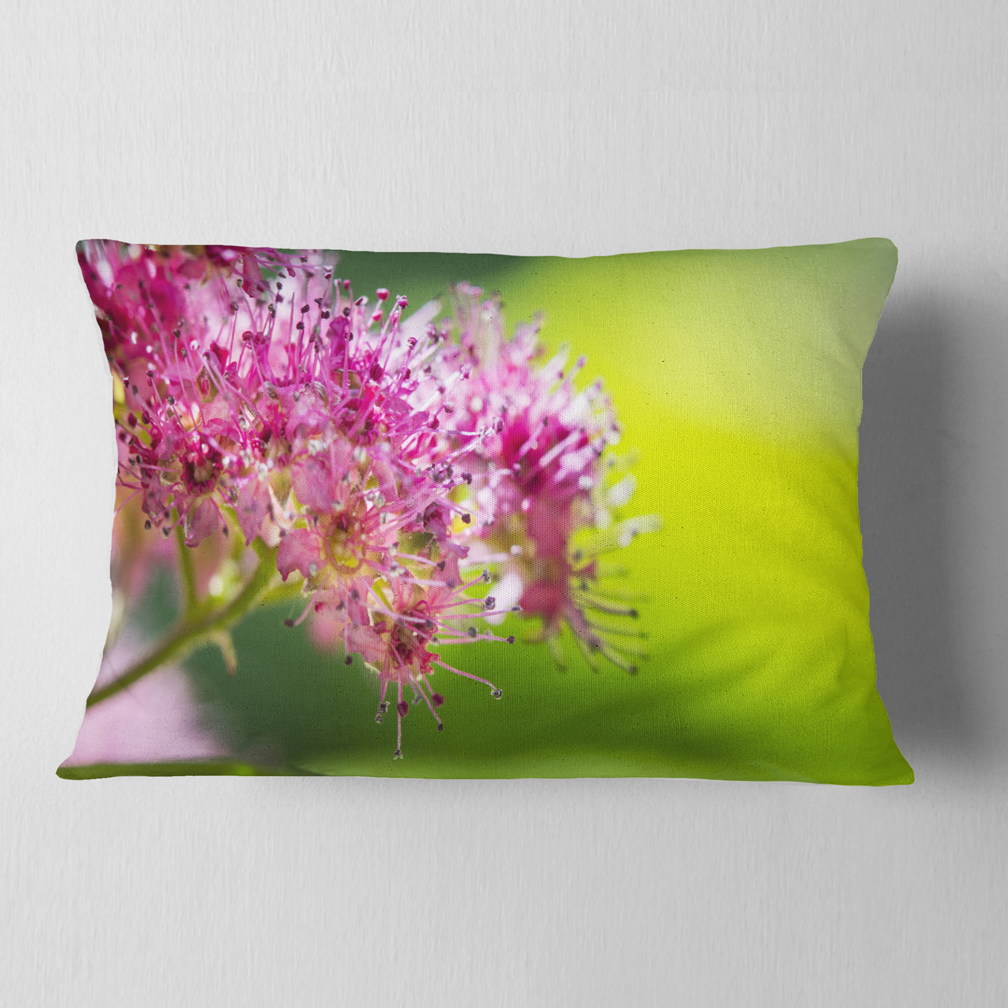 Designart 12" x 20" Green Polyester Throw Pillow
