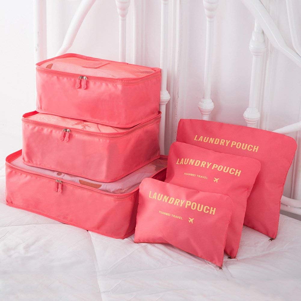 5 Set HERO Packing Cubes Travel Organizers with 2 Bonus Laundry Bags