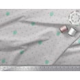 thumbnail image 2 of Soimoi Gray Rayon Fabric Leaves & Asterisk Symbol Decor Fabric Printed Yard 42 Inch Wide, 2 of 3