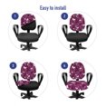 thumbnail image 3 of Eiffel Office Chair Slipcover, Abstract Composition with Towers White Butterflies and Stars Ethereal Display, Protective Stretch Decorative Fabric Cover, Standard Size, Violet White, by Ambesonne, 3 of 4