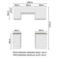 thumbnail image 3 of Cocina Integral Completa 180cm Madesa Glamy Blanco, 3 of 5