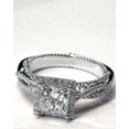 thumbnail image 2 of HeartsAndYou 2.2ct Princess Cut Moissanite Milgrain Vintage Inspired Engagement Ring for Women 18k White Gold over Silver, 2 of 4
