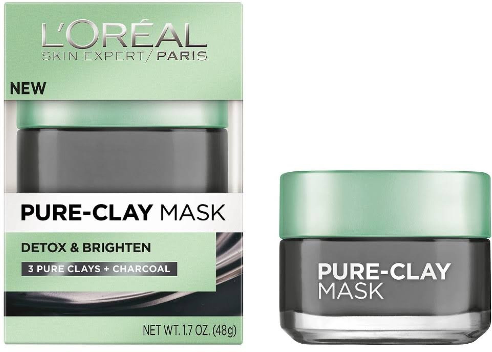 L'Oreal Paris Care Pure Clay Mask Detox & Brighten 1.7 oz (Pack of -