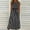 Black, variant on Sakmal Mid-Length Sun Dresses for Women 2024 Crew Neck White Sleeveless Loose Fit Striped Shift Dress