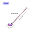 thumbnail image 2 of Unique Bargains 8Pack 7.5' Stainless Steel Spoon Straw Reusable Long Handle Straw Spoon Colorful, 2 of 5