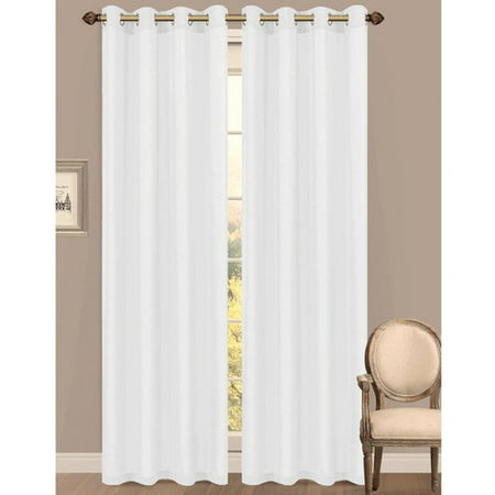 - Primavera Semi-Sheer Crushed Microfiber 55 x 84 in. Grommet Curtain Panel