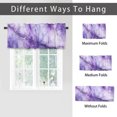 thumbnail image 6 of Purple Marble Curtain Valance for Kitchen Modern Abstract Texture Luxury Cracked Stone Window Valance for Living Room Bedroom, Kitchen Valance Rod Pocket Window Curtain 54 by 18 in, 1 Panel, 6 of 6