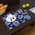 thumbnail image 2 of Placemat, Pioneer Flower Floral Print Pattern Place Mats Table Mat Set Of 2, PVC Washable Placemats for Party Kitchen Dining Decoration, 18x12 Inch, Fade Resistant, 2 of 6